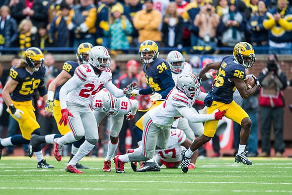 Noah Furbush (59), Jake Butt (88), Jeremy Clark (34), and Jourdan Lewis (26)