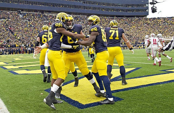 Kyle Kalis (67), Jehu Chesson (86), Graham Glasgow (61), Amara Darboh (82), and Ben Braden (71)