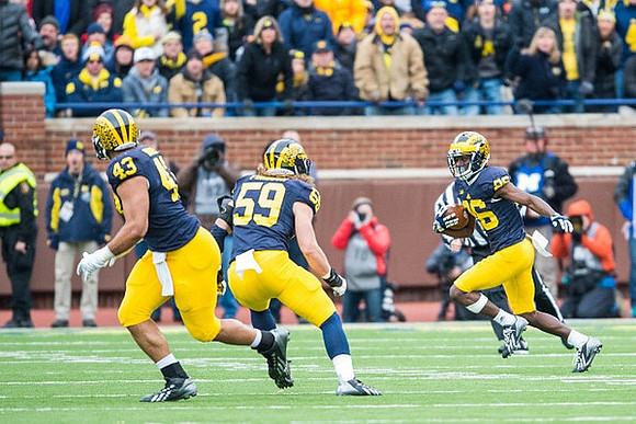 Chris Wormley (43), Noah Furbush (59), and Jourdan Lewis (26)