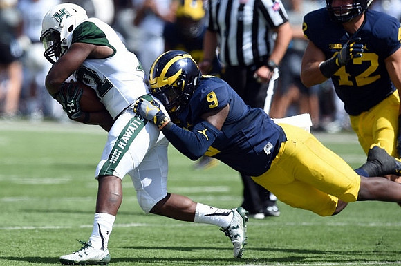 Mike McCray (9) and Ben Gedeon (42)