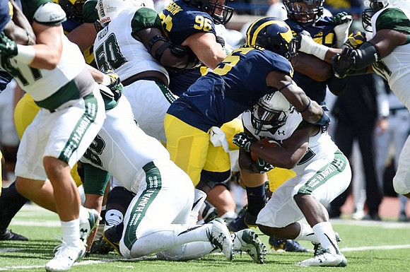 Ryan Glasgow (96) and Jabrill Peppers (5)