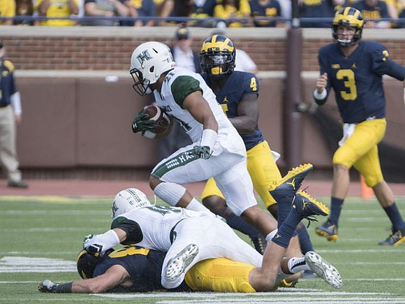 De'Veon Smith (4) and Wilton Speight (3)