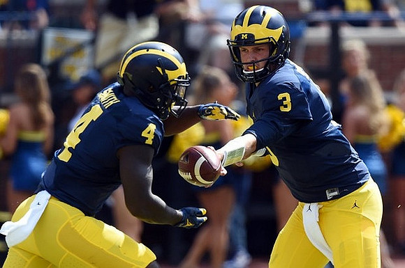 De'Veon Smith (4) and Wilton Speight (3)