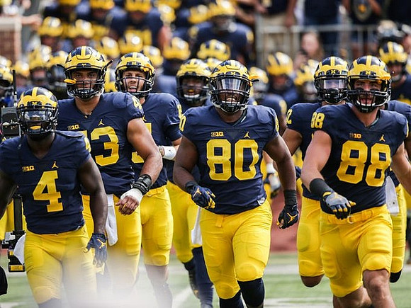 De'Veon Smith (4), Chris Wormley (43), Khalid Hill (80), and Jake Butt (88)