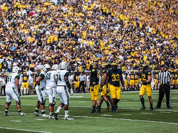 Ryan Glasgow (96), Chris Wormley (43), Taco Charlton (33), and Ben Gedeon (42)