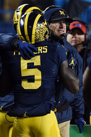 Jim Harbaugh and Jabrill Peppers (5)