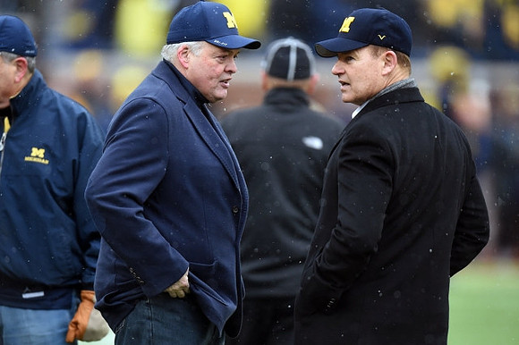 Jim Hackett  and Les Miles