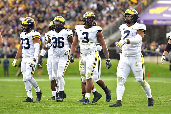 Tyree Kinnel (23), Devin Gil (36), Rashan Gary (3), and Carlo Kemp (2)