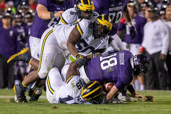 Josh Uche (6), Michael Dwumfour (50), and Kwity Paye (19)