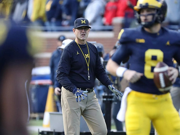 Jim Harbaugh and John O'Korn (8)