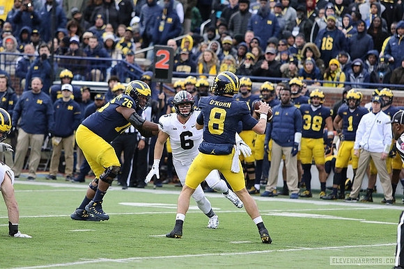 Juwann Bushell-Beatty (76) and John O'Korn (8)