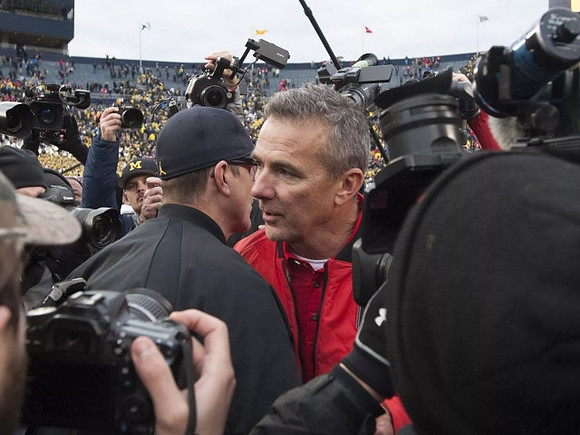 Jim Harbaugh and Ohio State Head Coach Urban Meyer