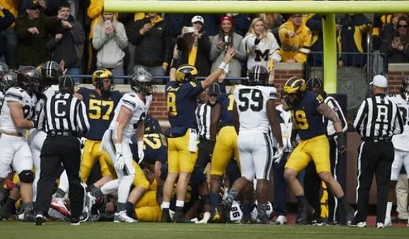 Patrick Kugler (57), Mason Cole (52), John O'Korn (8), and Henry Poggi (19)