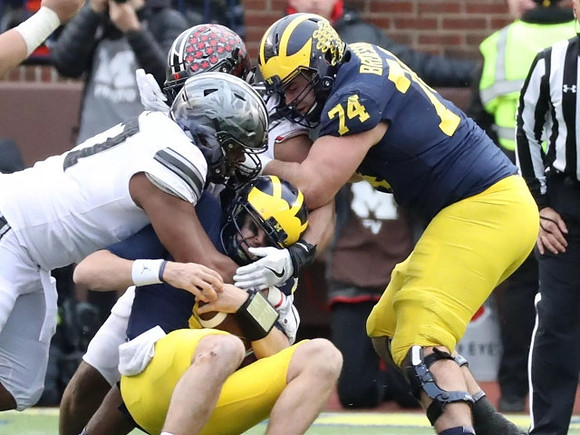 John O'Korn (8) and Ben Bredeson (74)