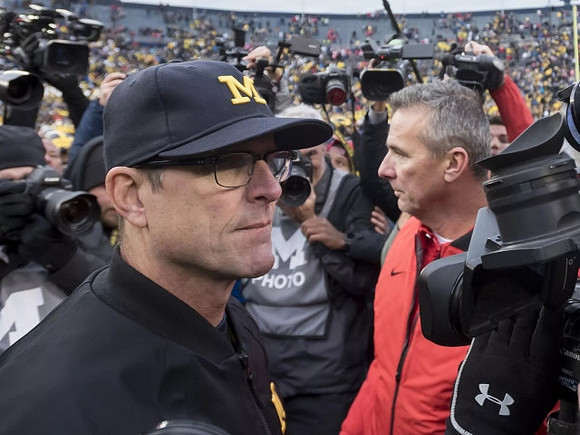 Jim Harbaugh and Ohio State Head Coach Urban Meyer