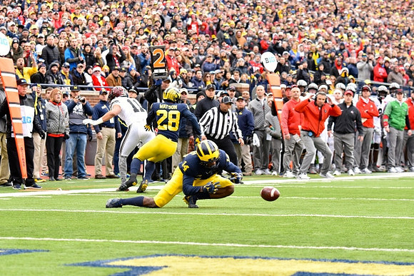 Josh Metellus (14) and Brandon Watson (28)