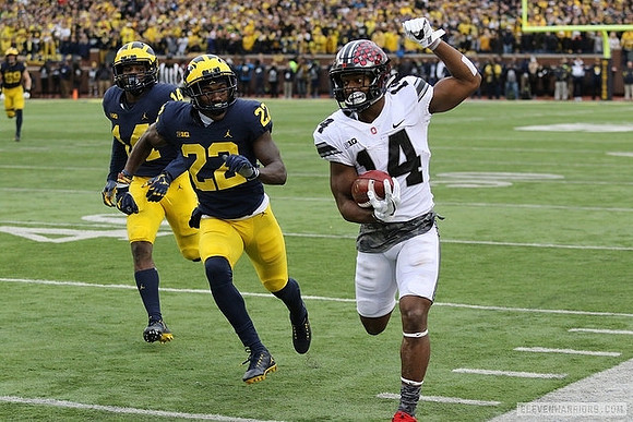 Josh Metellus (14) and David Long (22)