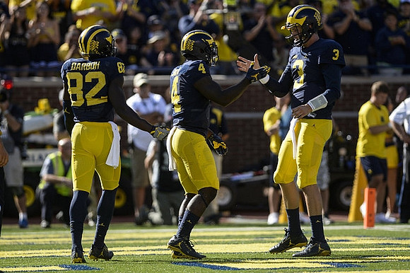 Amara Darboh (82), De'Veon Smith (4), and Wilton Speight (3)