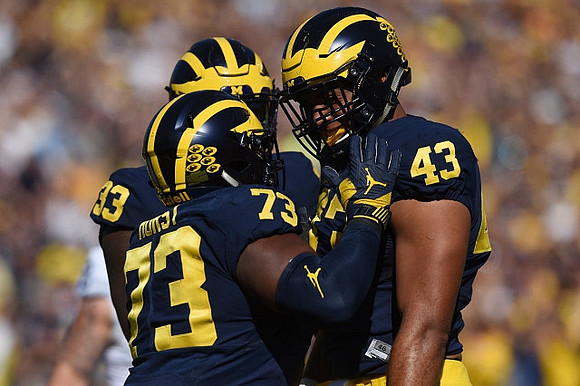 Taco Charlton (33), Maurice Hurst (73), and Chris Wormley (43)