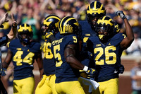 Delano Hill (44), Ryan Glasgow (96), Jabrill Peppers (5), and Jourdan Lewis (26)
