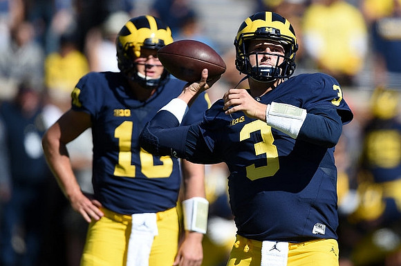 Brandon Peters (18) and Wilton Speight (3)