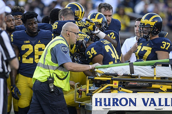 Jeremy Clark (34), Jourdan Lewis (26), Ryan Glasgow (96), and Dane Drobocky (37)