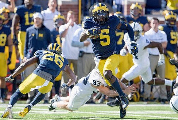 Jourdan Lewis (26) and Jabrill Peppers (5)