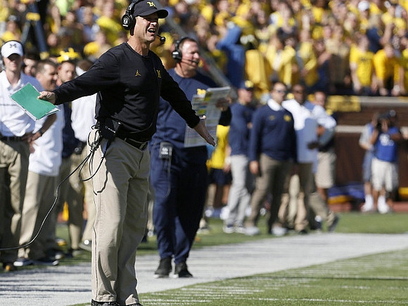 Jim Harbaugh and Tim Drevno