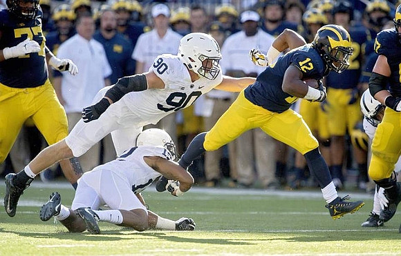 Grant Newsome (77), Chris Evans (12), and Kyle Kalis (67)