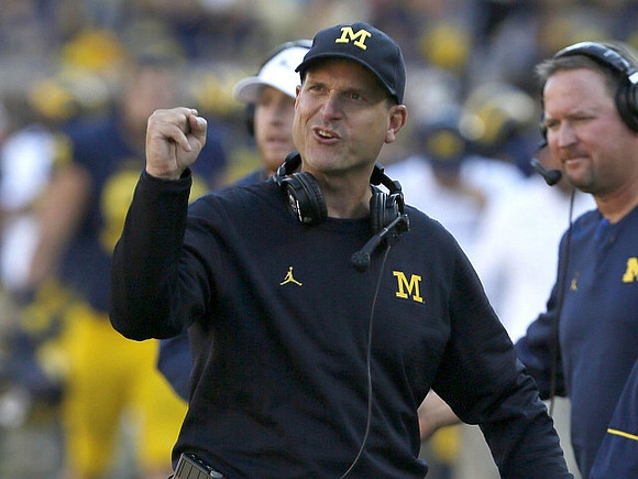 Jim Harbaugh and Tim Drevno
