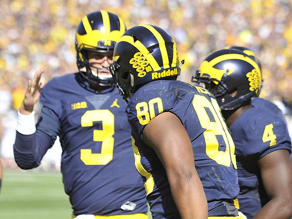 Wilton Speight (3), Khalid Hill (80), and De'Veon Smith (4)