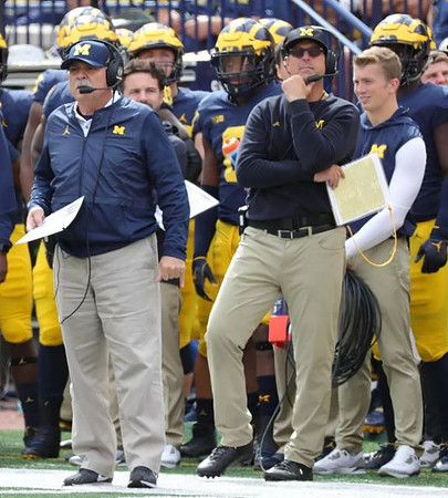 Don Brown and Jim Harbaugh