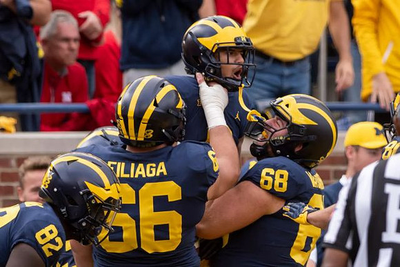 Nick Eubanks (82), Chuck Filiaga (66), Andrew Vastardis (68), and Shea Patterson (2)