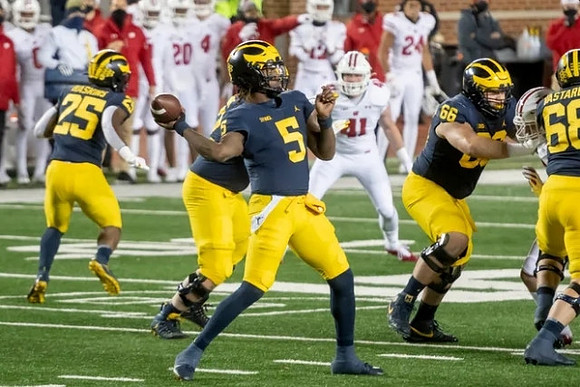 Hassan Haskins (25), Joe Milton (5), Chuck Filiaga (66), and Andrew Vastardis (68)