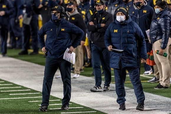 Jim Harbaugh and Don Brown