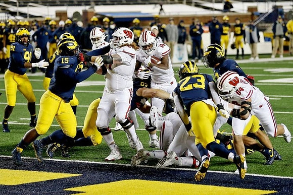 Taylor Upshaw (91), Christopher Hinton (15), and Michael Barrett (23)