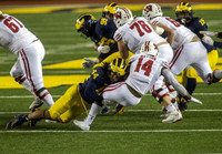 Cameron McGrone (44), Donovan Jeter (95), and Christopher Hinton (15)