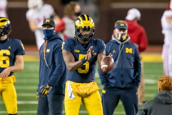 Jim Harbaugh and Joe Milton (5)