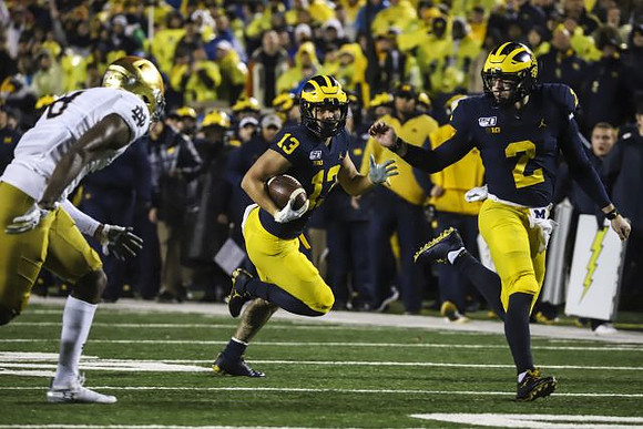 Tru Wilson (13) and Shea Patterson (2)