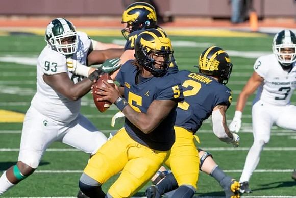 Joe Milton (5), Andrew Stueber (71), and Blake Corum (2)