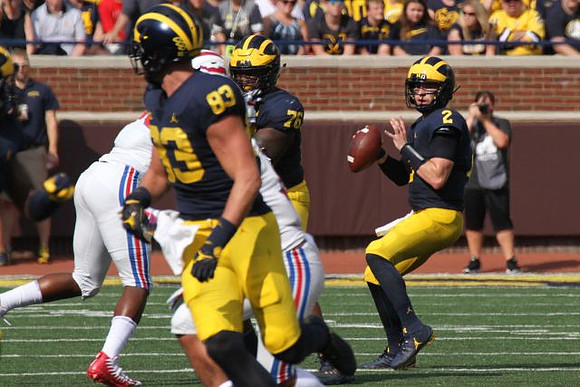 Zach Gentry (83), Juwann Bushell-Beatty (76), and Shea Patterson (2)