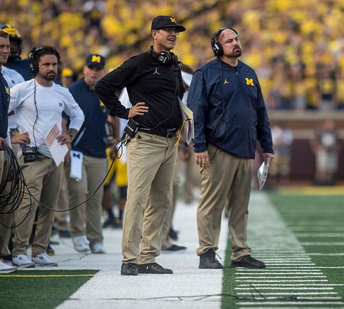 Jim Harbaugh and Chris Partridge