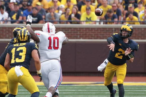 Tru Wilson (13) and Shea Patterson (2)