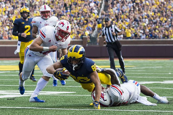Grant Perry (88) and Shea Patterson (2)