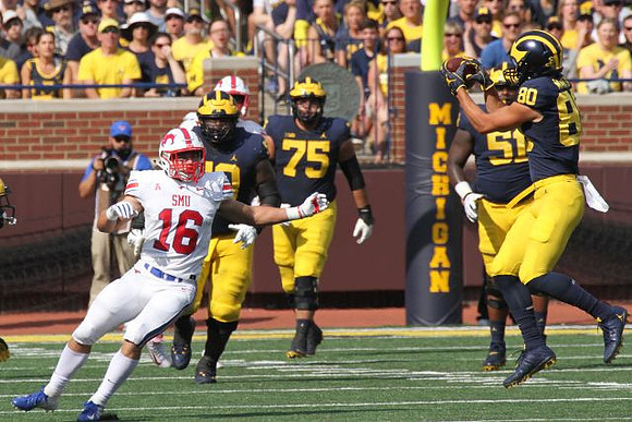 Michael Onwenu (50), Jon Runyan Jr. (75), Cesar Ruiz (51), and Oliver Martin (80)