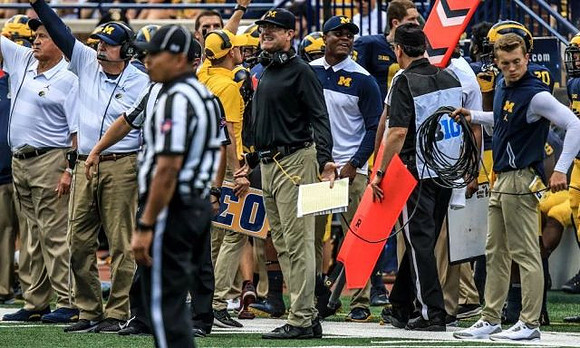 Greg Mattison, Don Brown, and Jim Harbaugh