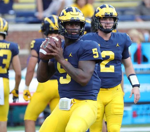 Joe Milton (5) and Shea Patterson (2)