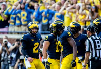 Shea Patterson (2), Tru Wilson (13), and Donovan Peoples-Jones (9)