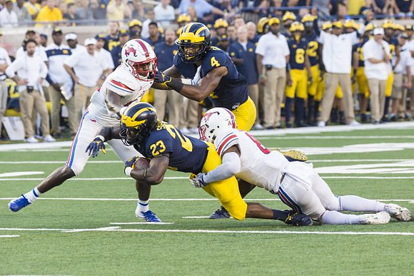 O'Maury Samuels (23) and Nico Collins (4)