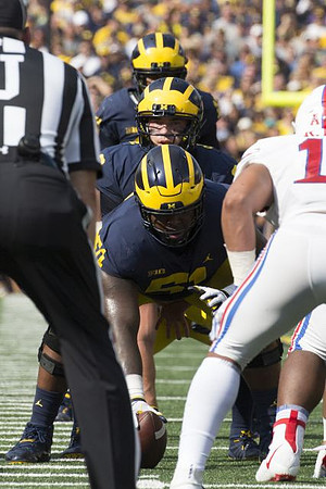 Cesar Ruiz (51) and Shea Patterson (2)